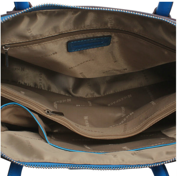 Mirror Enamelled Leather Solid Tote Bag