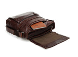 Classic Solid Brown Briefcase Messenger