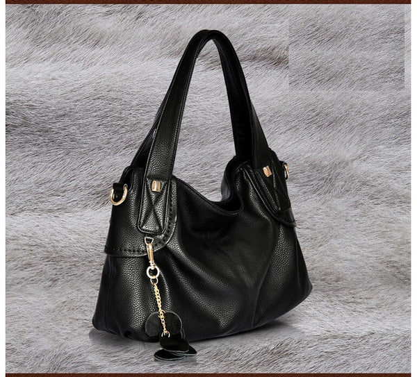 Slouchy Full-grain Leather Tote Bag