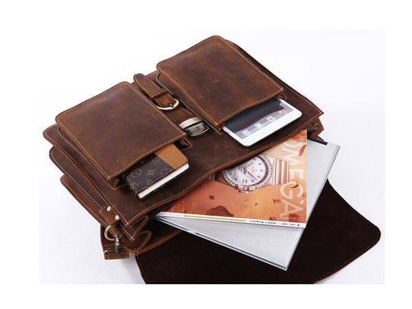 Fashion From the Mars Solid Brown Briefcase Messenger