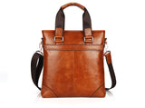 Vintage Durable Roomy Solid Brown Messenger