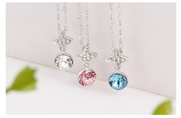 NLFA293 Twinkle Star Charm Pendant Necklace