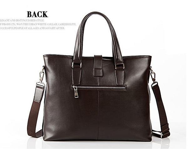 Fashion Solid Roomy Black Briefcase