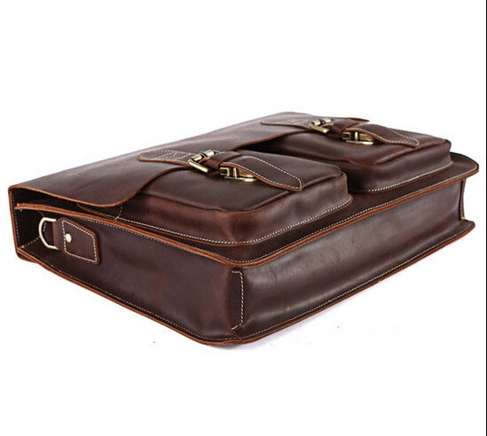 Vintage Solid Roomy Briefcase