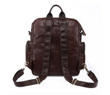 Charm Solid Coffee Color Backpack