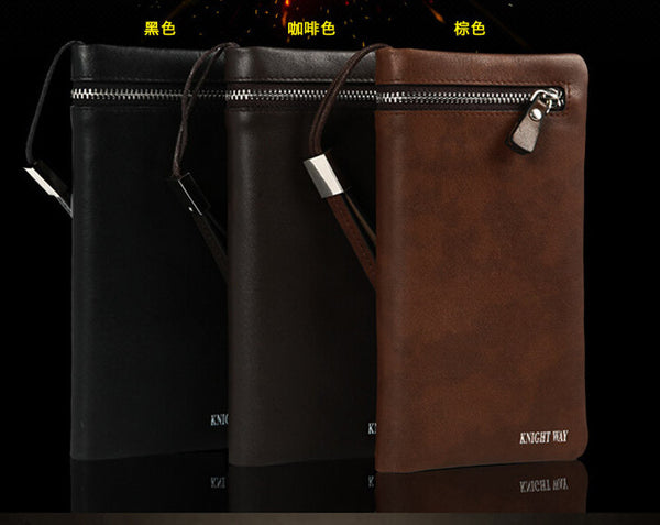 Trendy Three Color Options Men Wristlet Wallet