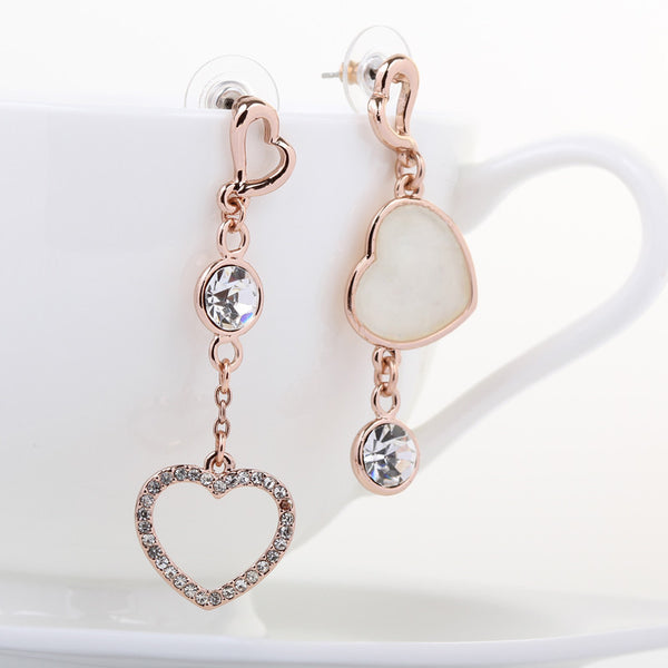 ERFA047 Fashion Dream Heart Chain  Stud Earrings