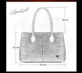 Quintessential Crocodile grain Mesh Tote Bag