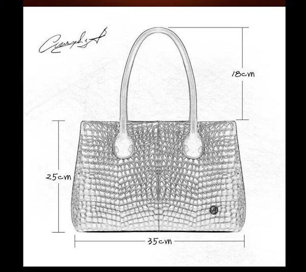 Quintessential Crocodile grain Mesh Tote Bag