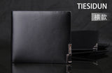 Charm Two Sizes Solid Black Men Wallet