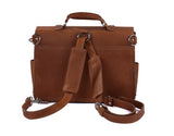 Roomy Durable Solid Brown Briefcase Messenger