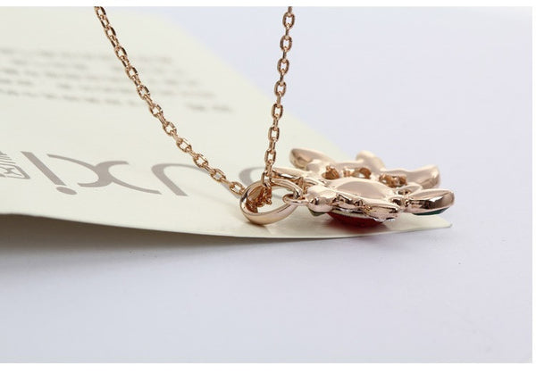 NLFA069 Classical Sunflower Pendant Necklace