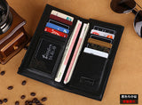 Charm Solid Black Long Size Wallet