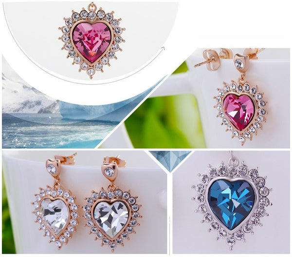 ERFA227 Fashion Charm Classical Heart Stud Earrings