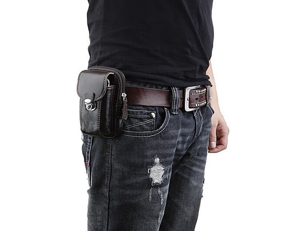 Classic Solid Coffee Waist Bag