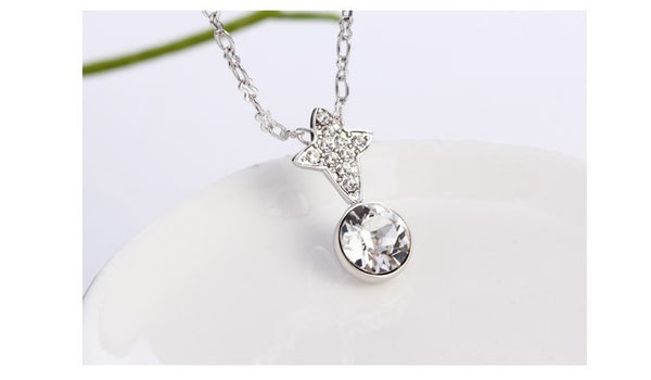 NLFA293 Twinkle Star Charm Pendant Necklace