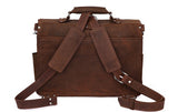 Roomy Durable Solid Brown Briefcase Messenger