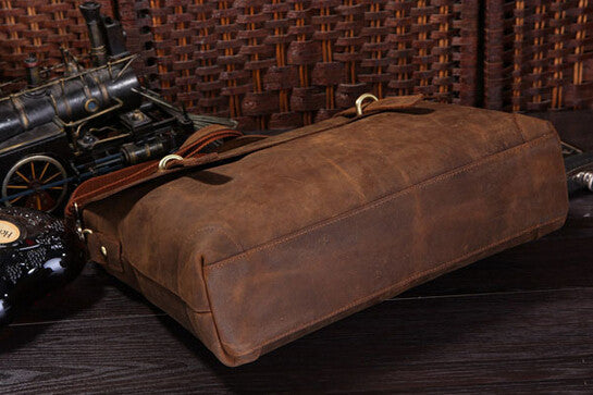 Fashionable Quintessential Solid Brown Briefcase Messenger