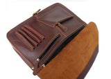Fashionable Dream Lover Solid Brown Briefcase Messenger