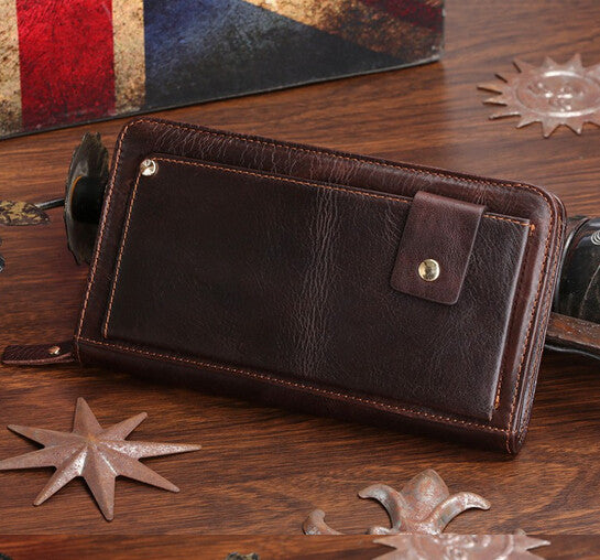 Charm Solid Brown Men Key Case Wallet