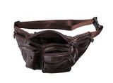 Classic Roomy Solid Coffee Waist Bag