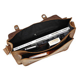 Vintage Campus Age Solid Briefcase Messenger