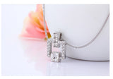 NLFA070 Fancy Retangles Pendant Necklace
