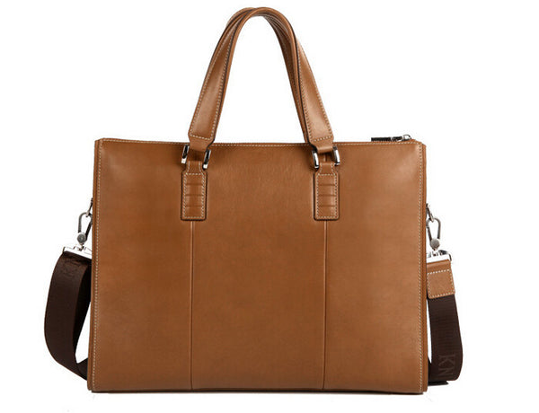 Vintage Solid Office Must-have Brown Briefcase Messenger