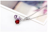 NLFA102 Fashion Double Linked Water Drops Pendant Necklace