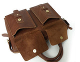 Vintage Teacher Solid Brown Briefcase Messenger