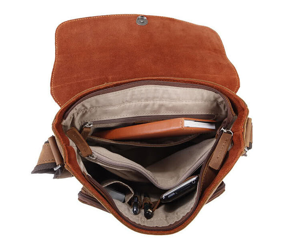 Charm Solid Brown Briefcase Messenger