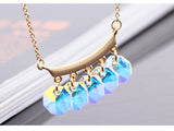 NLFA038 Charm Five-Circle-Link Pendant Necklace