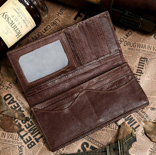 Charm Solid Coffee Three Sizes Men Wallets