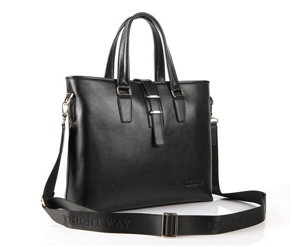Fashion Solid Roomy Black Briefcase