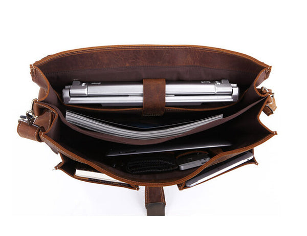 Fashion From the Mars Solid Brown Briefcase Messenger