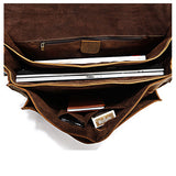 Classical Hero Solid Brown Briefcase Messenger