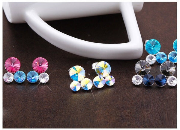 ERFA237 Fashion Charm Trio of Bubbles Stud Earrings