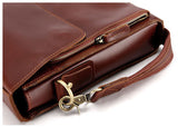 Fashion Office Boy Solid Brown Briefcase Messenger