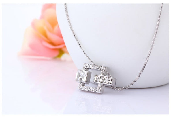 NLFA070 Fancy Retangles Pendant Necklace