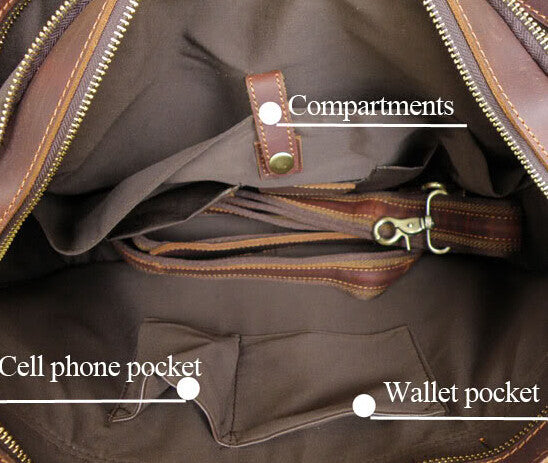 Fashionable Dream Lover Solid Brown Briefcase Messenger