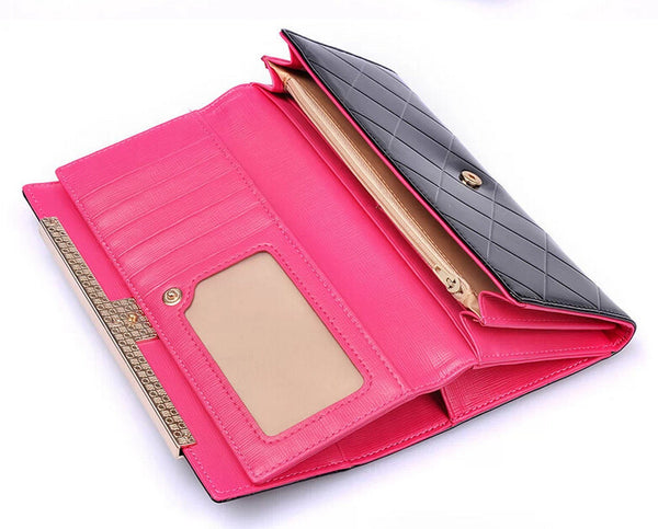Metallic Colorblock  Mesh Women Wallet