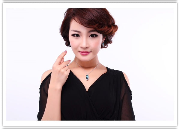 NLFA042 Charm Water Drop Pendant Necklace