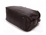 Durable Solid Coffee Brown Duffle Travel Bag