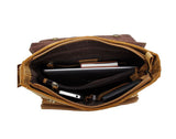 Charm Solid Brown Briefcase Messenger