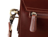 Fashion Office Boy Solid Brown Briefcase Messenger