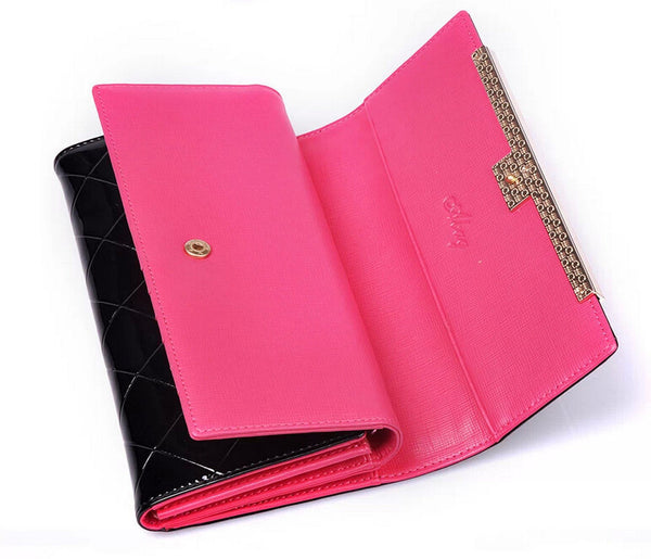 Metallic Colorblock  Mesh Women Wallet