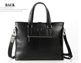 Fashion Solid Roomy Black Briefcase