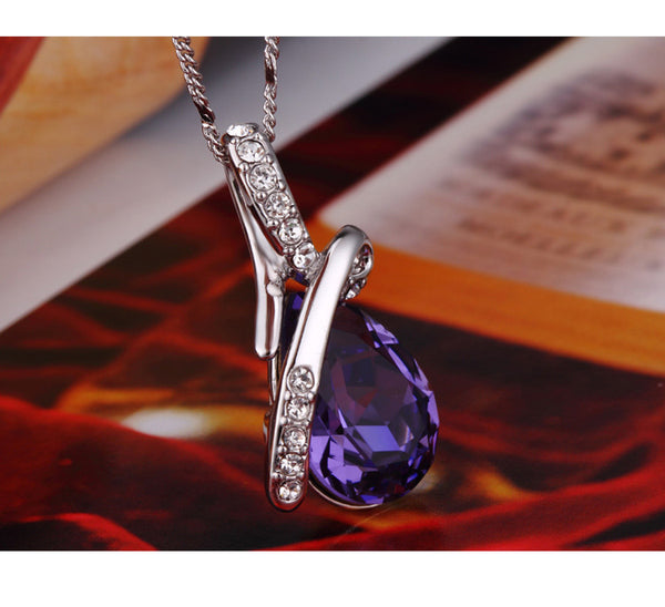 NLFA110 Fashion Big Water Drop Pendant Necklace