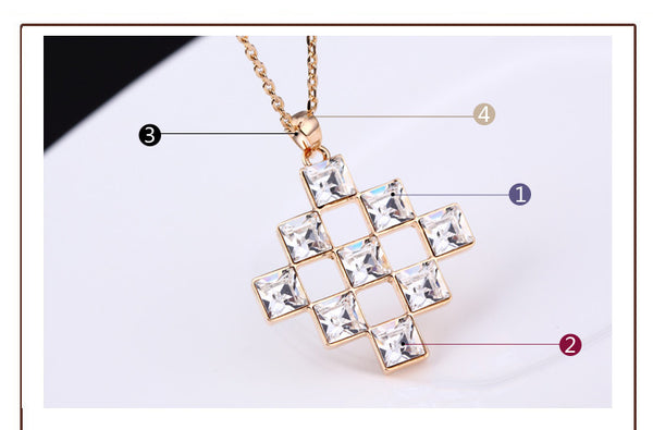 NLFA057 Charm Fancy Cross Pendant Necklace