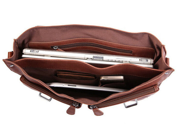 Vintage Our old times Solid Brown Messenger Briefcase